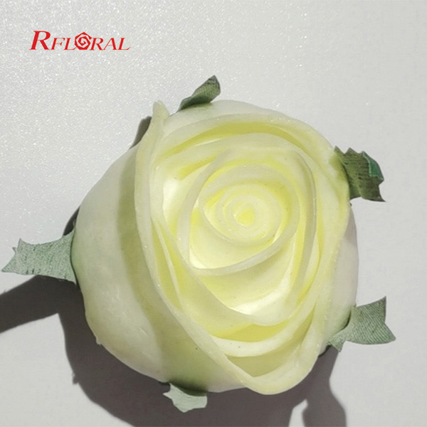 Polyurethane Amazing Decor Artificial Flower Cabbage Rose