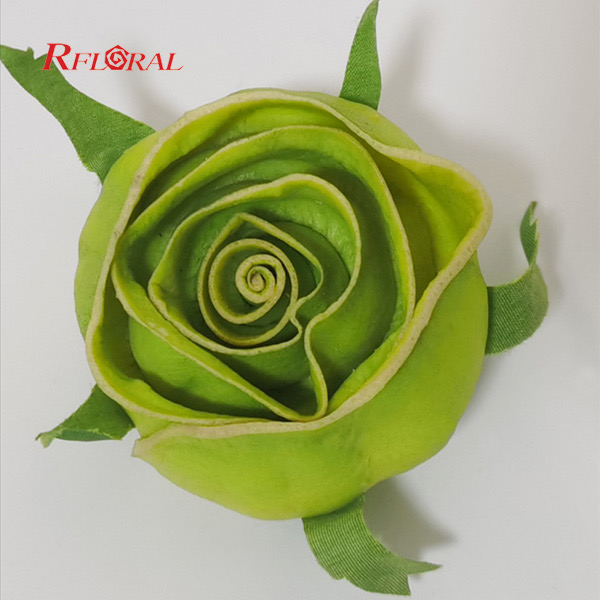Polyurethane Amazing Decor Artificial Flower Cabbage Rose