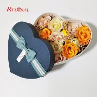 Faux Flower Gift Box Realistic Flower Valentine's Day Anniversary Birthday Gift